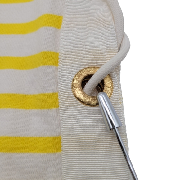 Lauren Ralph Lauren Striped Cotton Flutter-Sleeve T-Shirt Womens‎ Sz L - Picture 6 of 13